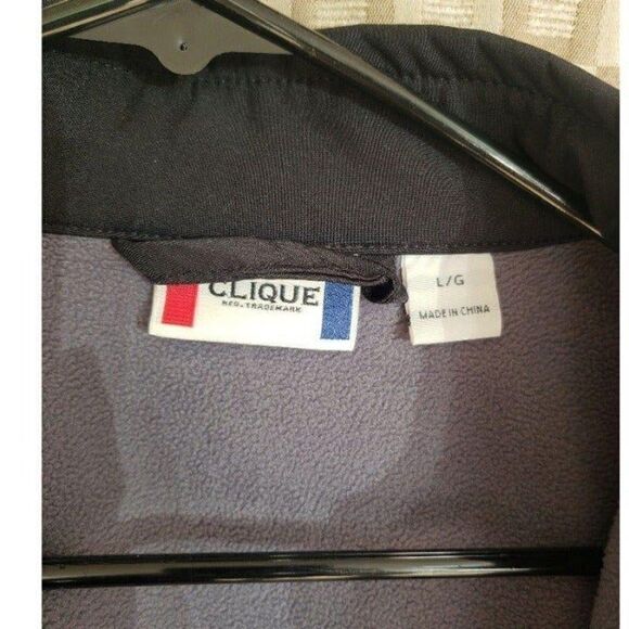 Men's Jacket Full Zip Tech Fleece Sport Jacket Black Large NWOT - Picture 6 of 7